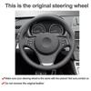For BMW E83 X3 2003 - 2010 E53 X5 2004-2006 Hand Sewing Car Steering Wheel Cover