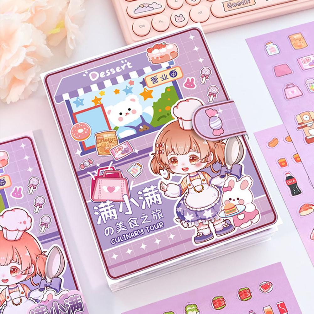 Детская книга-раскладушка для переодевания с куклой и интерактивными обучающими занятиями