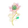 Elegant Lotus Brooch For Women Fashion Jewelry Gift Handcrafted Enamel Pin For Casual Or Formal Occasions