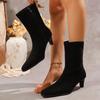 New Women Stretch Ankle Boots Sexy Pointed Toe Short Botas Shoes Partys Stiletto High Heel Socks Botas Botas De Mujer