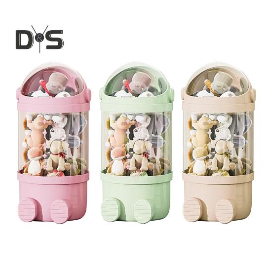 Transparent Vertical Toy Organizer Doll Storage Bucket Large Capacity Dustproof Easy To Install Vertical Stuffed Animal Storage Tube