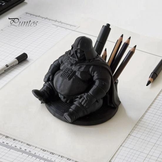 Крутые Офисные Настольные Украшения 3D Печатный Держатель для Ручек в Виде Самурая для Карандашей и Кистей, Креативные Нишевые Подарки для Кинофанатов, Настольный Органайзер, Уникальная Броня