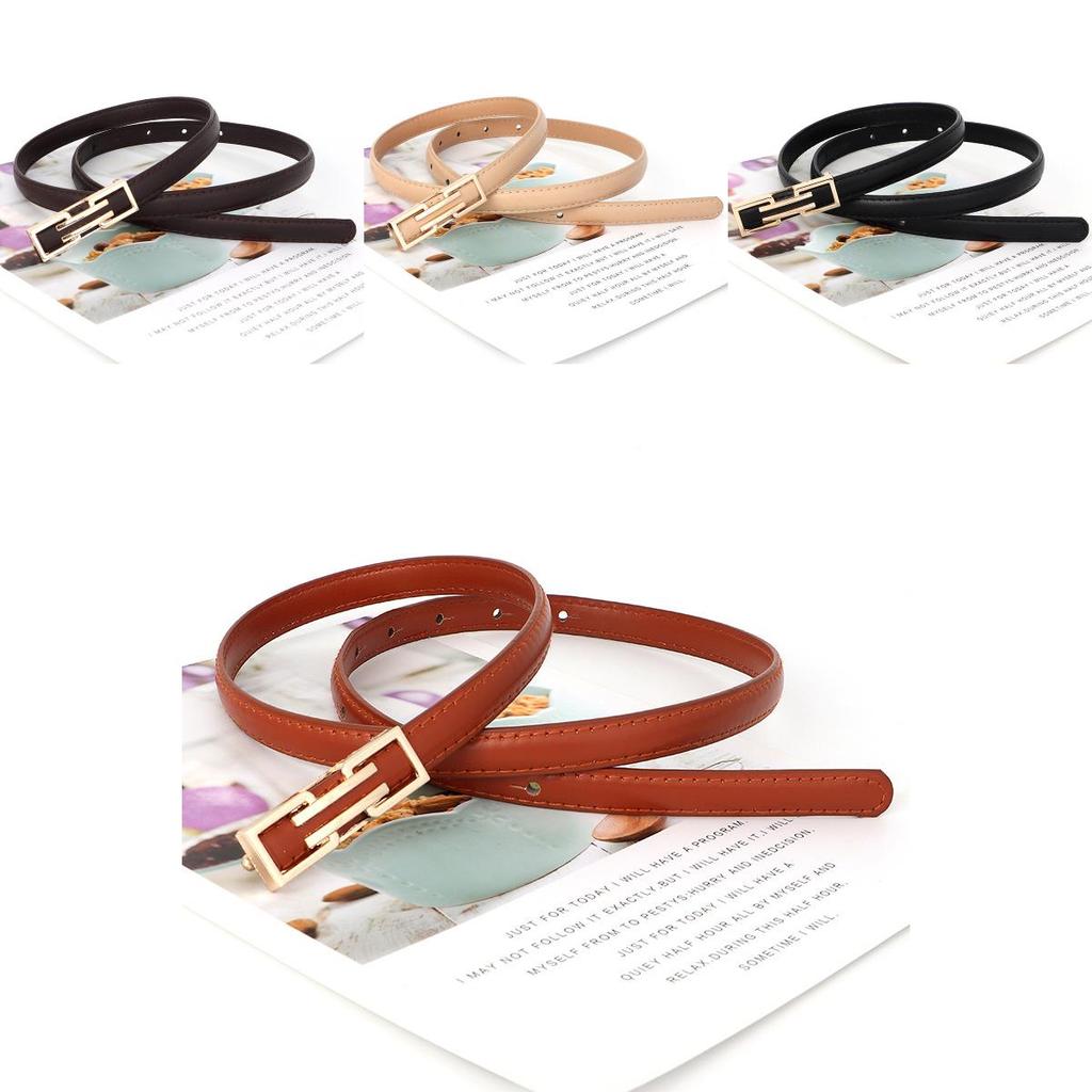 Womens Versatile Pu Leather Belt With Metal Buckle For Work And Casual Outfits