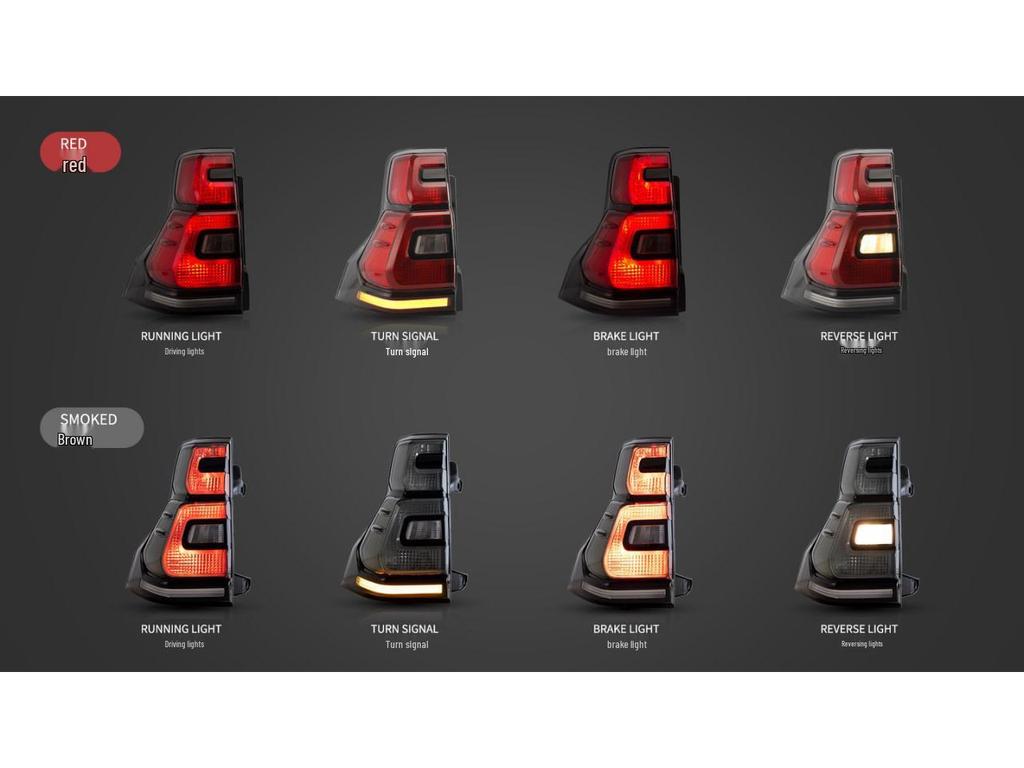 Светодиодные задние фонари с указателями поворота для 2010-2016 Toyota Lexus GX 460 Prado