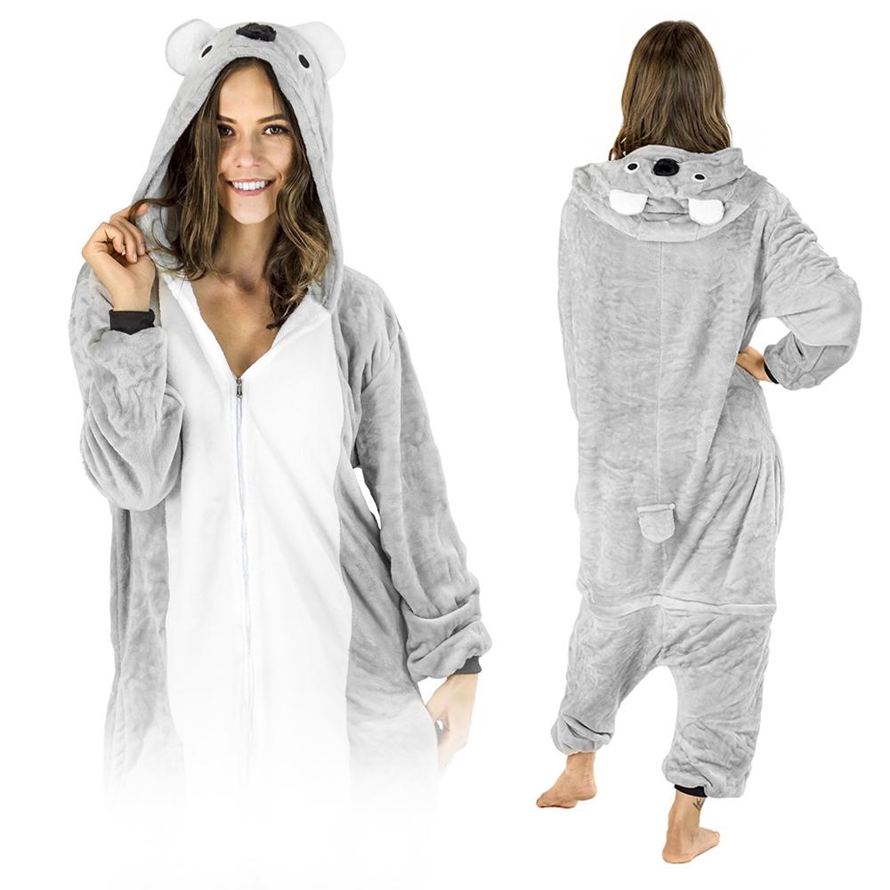 Onesie Koala Costume Men's Pajamas Husband's Gift Kigurumi Jumpsuit Winter M Onesie Koala Costume - S