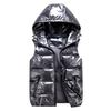 Women Winter Vest Solid Color Hooded Warm Elastic Hem Pockets Bright Color Quilted Vest Waistcoat