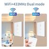 Tuya WiFi Touch Wall Smart Switch 1/2/3 Gang Light Switch Without Neutral Line Smart Life APP Voice Control Alexa Google Home