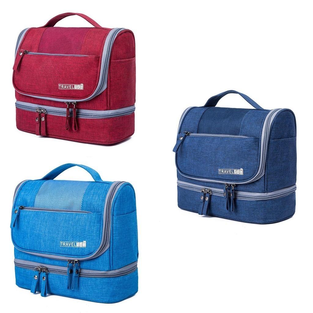 Новая дорожная сумка для хранения косметики, большая вместимость, водонепроницаемая, защищенная от плесени, с разделением влажного и сухого, портативная подвесная косметичка, дропшиппинг