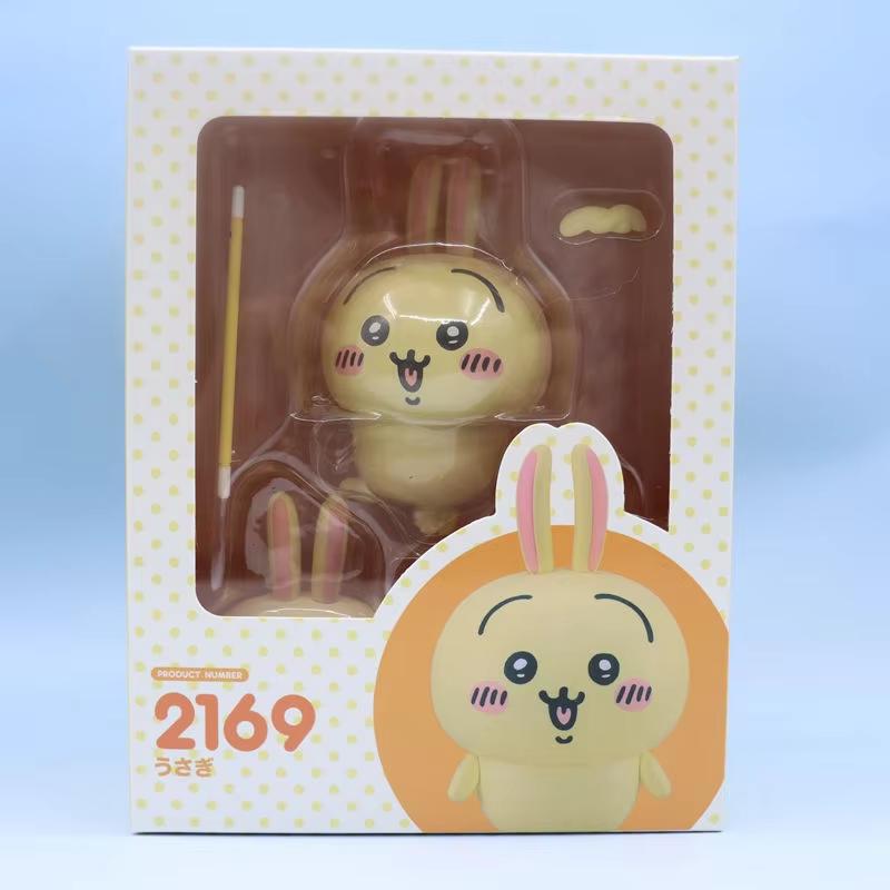 Cute Cartoon Chiikawa Usagi Action Figure Kawaii Anime Model Statue Collectible Doll With Replaceable Faces Desk Decoration Gift