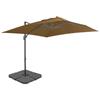Parasol - vidaXL - Taupe - Aluminium - Résistant Aux UV - Base Portable