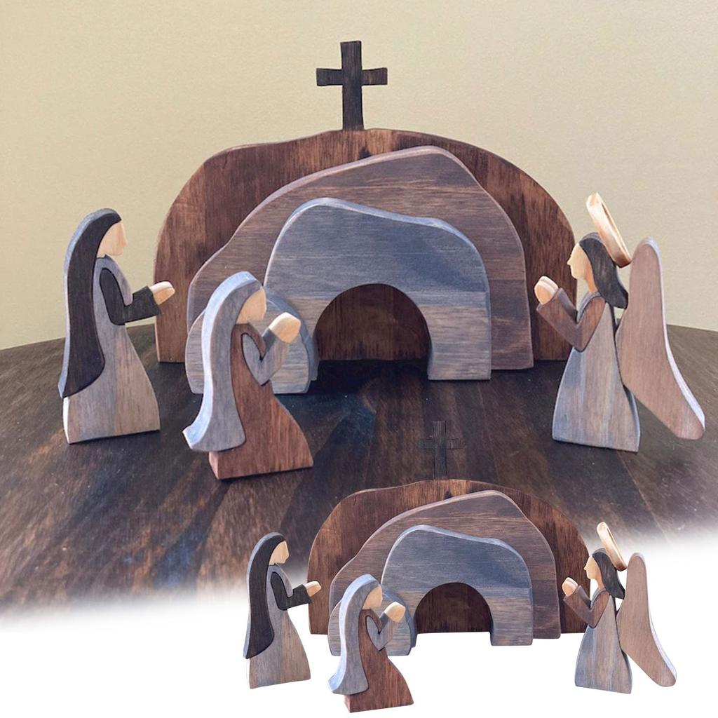 Resurrection Scene Easter Resurrection Scene Wooden Decoration
