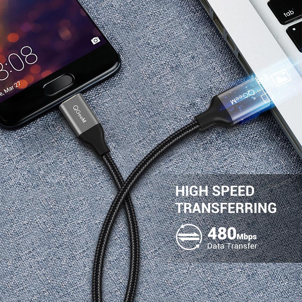 QGeeM 5A USB-кабель типа C для Huawei P20 Mate 20 Pro USB-кабель для быстрой зарядки USB C для передачи данных Honor V10 Кабель Supercharge Type-C