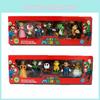 Six Piece Super Mario Bros Action Figure Toys Set Featuring Luigi Yoshi And Mushroom Collectibles For Kids