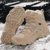 Men's High Top Winter Plush Large Field Climbing Boots Warm Plush Combat Boots Desert Boots