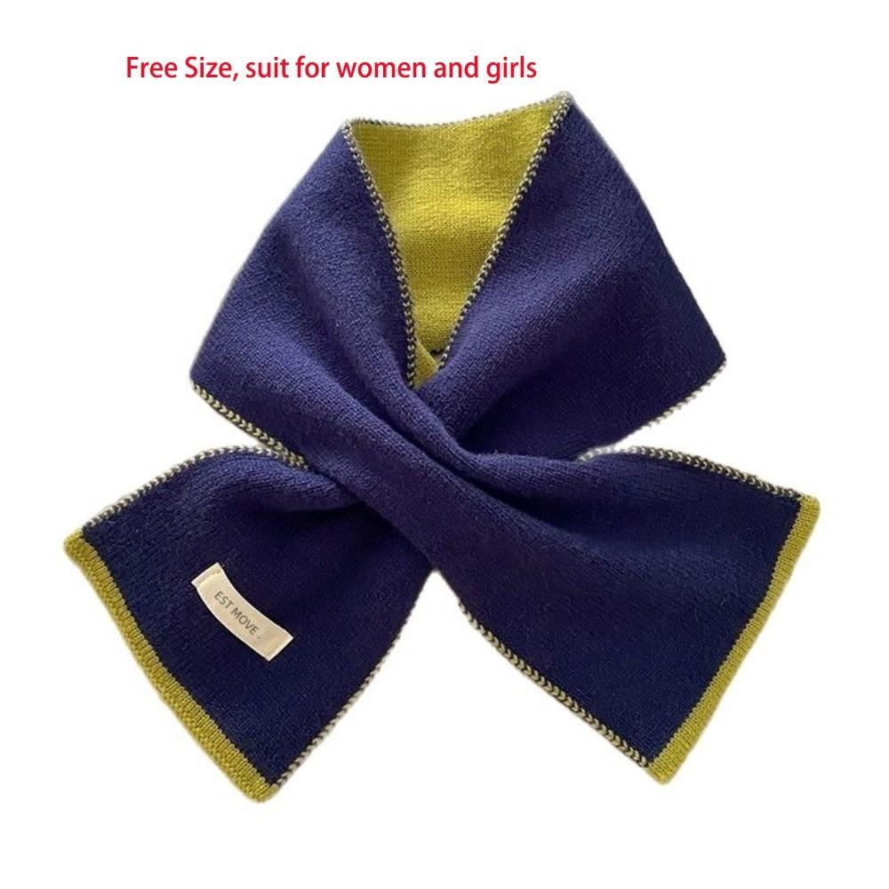Warm Fabric Knitted Neck Warmer Soft Knitted Warm Neck Protector Decorative Collar Wrap For Women
