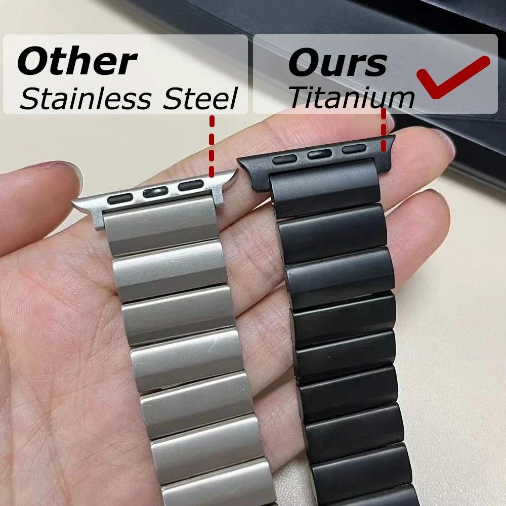 Luxury Titanium Adapter Connector For Apple Watch Ultra 49mm 8 7 6 5 4 Band 42mm 44mm for iwatch series 8 45mm Strap accessories