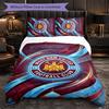 West Ham United Football 3 Piece Bedding Set Soft Duvet Cover Set with Pillowcases Printed Bedroom Decor Set for Home