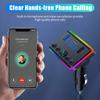 Автомобильный Mp3 Ambient Light Bluetooth-плеер U Disk Music PD Зарядное устройство Быстрая зарядка Громкая связь Приемник вызовов FM-передатчик