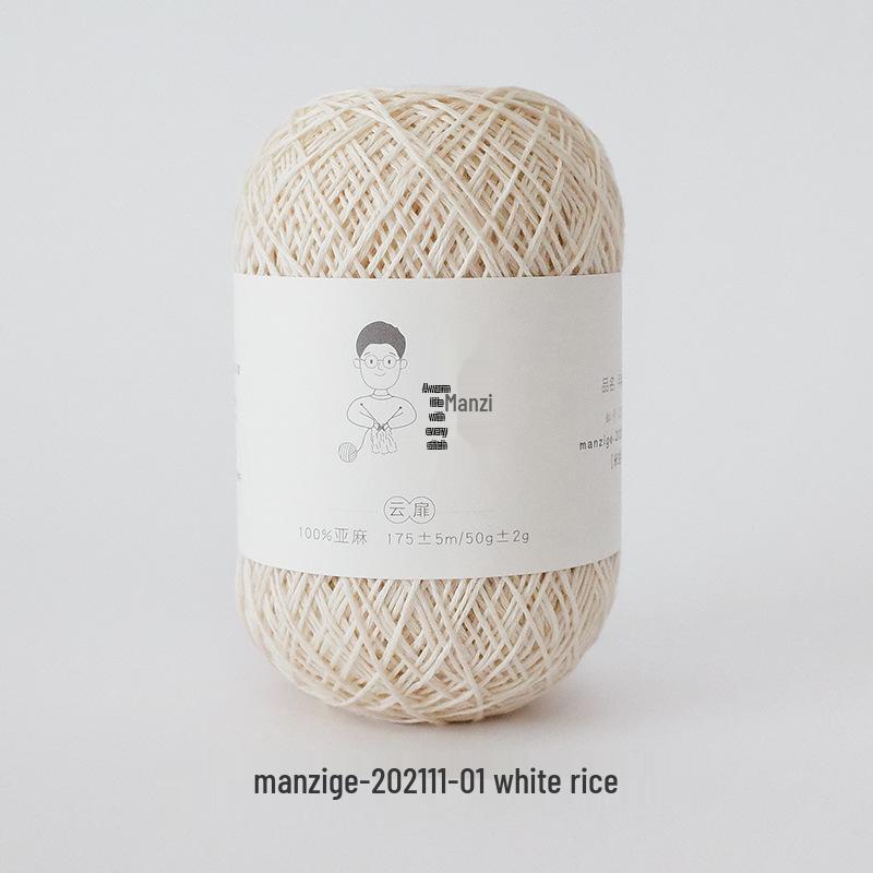 Yunfei 100% лен Нет. 5 тонких ниток для ручного вязания крючком и рукоделия