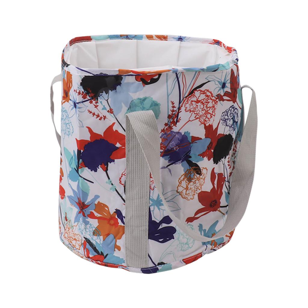 Collapsible Foot Bath Basin PVC Insulated Portable Foot Soaking Bath Tub Water Bucket with Handle for Outdoor Camping