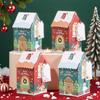 1-40 шт. Рождественская тематическая коробка для печенья «Снеговик» и «Пряничный домик», декоративная подарочная упаковка для праздничных сладостей и угощений, подарок для вечеринки