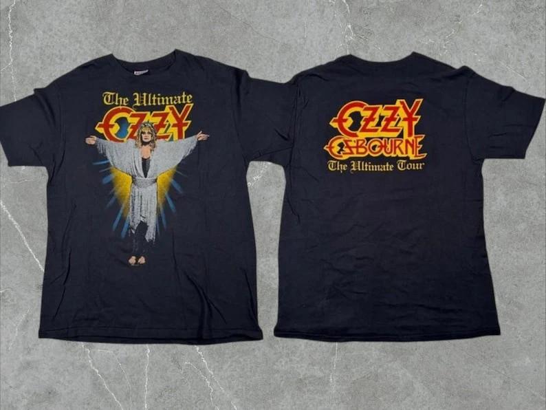 Vintage Graphic Ozzy Osbourne The Ultimate Tour 2 Sides TShirt Unisex T-Shirt