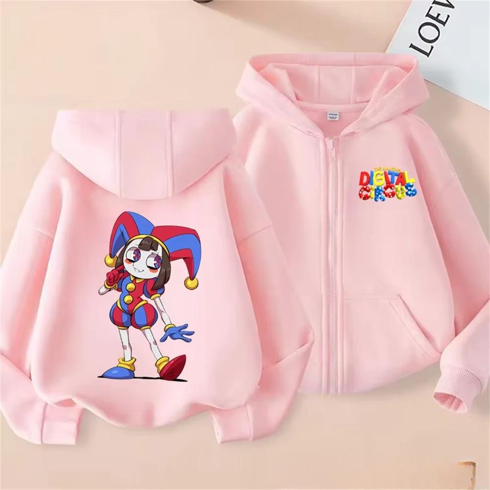 Fashionable Autumn Winter Long Sleeved Fun Cartoon Printed Hoodie Comfortable Warm Pullover Sports Casual Children's Zipper Hoodie