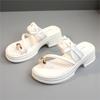 Women Fashion Sandals  Summer New Breathable Comfortable Slippers Beach Girl Sandals French Flip Flops Platform Shoes Mujer
