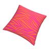 Розовый и оранжевый полосатый чехол на подушку с принтом зебры, полиэстеровый чехол для подушки, украшения, наволочка для диванной подушки, домашний квадратный