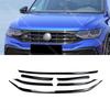 Для Volkswagen Tiguan MK2 R-Line 2021 2022 2023 ABS Глянцевый Черный Передний Бампер Решетка Центральная Решетка Накладка Полоса Комплекты Отделки