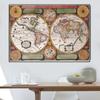 Nordic Vintage Abstract Posters and Prints Old World Map Canvas Painting Wall Art Pictures for Living Room Cuadros Home Decor