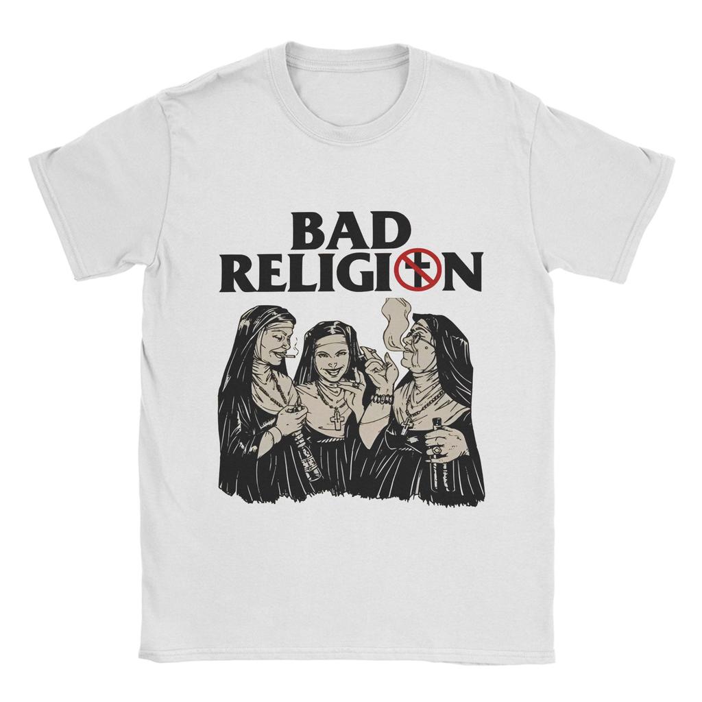 Повседневные футболки Bad Religion для мужчин с круглым вырезом, 100% хлопок, футболки с коротким рукавом, классические топы