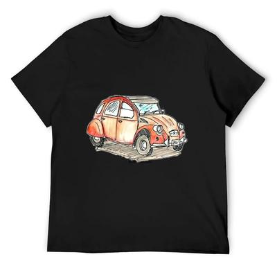 Футболка 2CV на заказ Аниме футболка уличная одежда Футболка с коротким рукавом мужская футболка с принтом