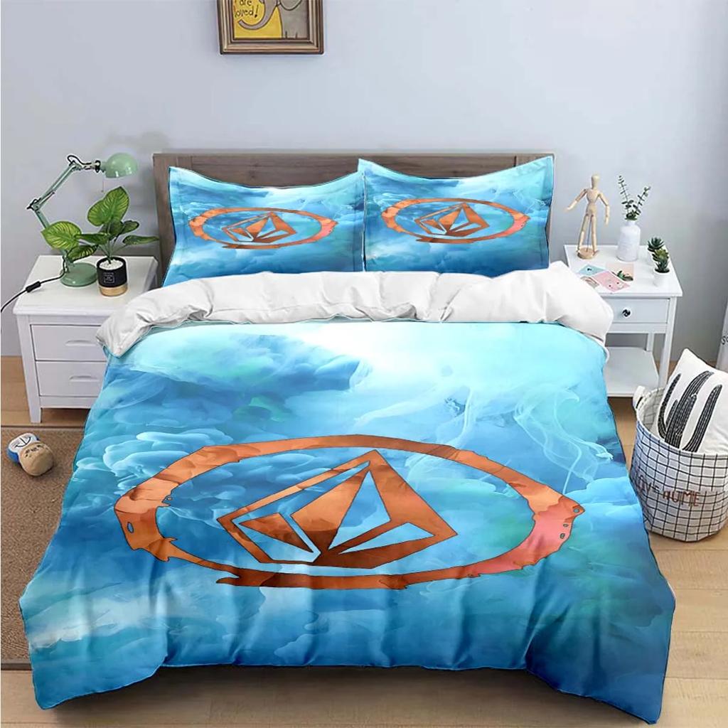 Модные изысканные комплекты постельного белья с принтом V-Volcom, изысканный набор постельных принадлежностей, комплект пододеяльника и одеяла, комплект постельного белья, роскошный подарок