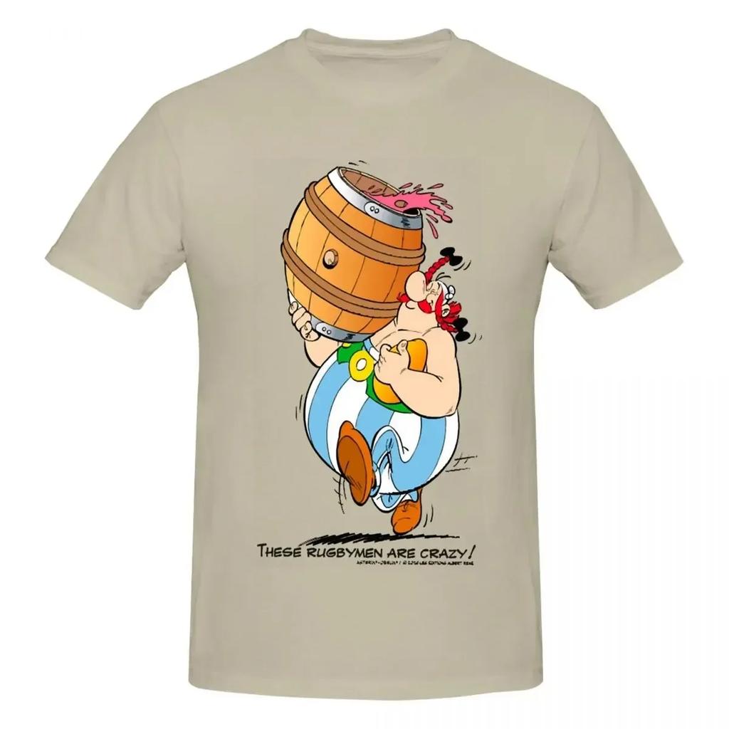 2024100% Cotton TShirt Funny Asterix Obelix T-Shirt Anime Crazy Tees Short Sleeve Tops Plus Size Clothes harajuku t-shirts