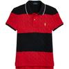 Polo SS24 цветные блоки полосатый вязаный логотип вышитый Slim Fit короткий рукав поло рубашка женские топы черный WMPOKNINCU20898-001