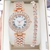 Ladies Watch Rhinestone Steel Strap Quartz Watch Luxury Fashion Ladies Watch