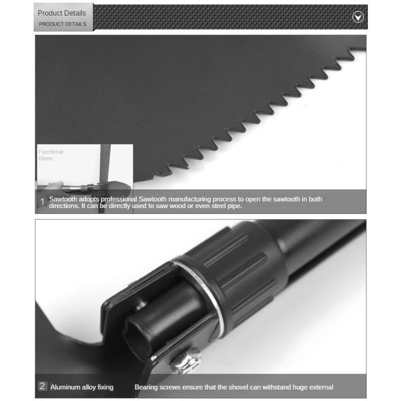 Outdoor Engineer Shovel Multifunctional Vehicle Military Shovel, Shovel Portable Folding Fishing Small Shovel Ordnance Shovel