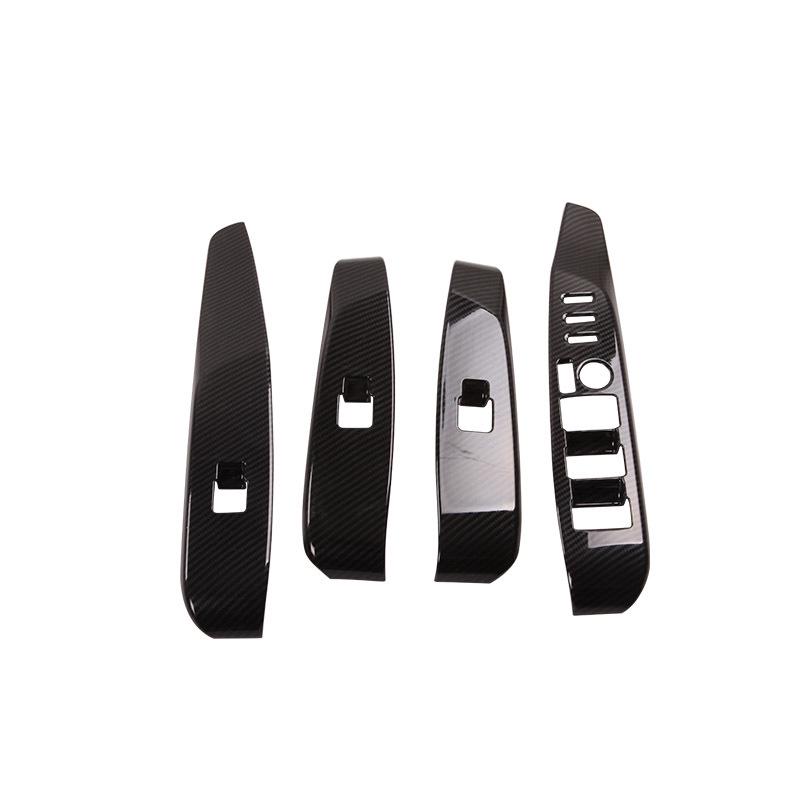 2018 Camry Hybrid Carbon Fiber Pattern Armrest Frame Glass Switch Cover