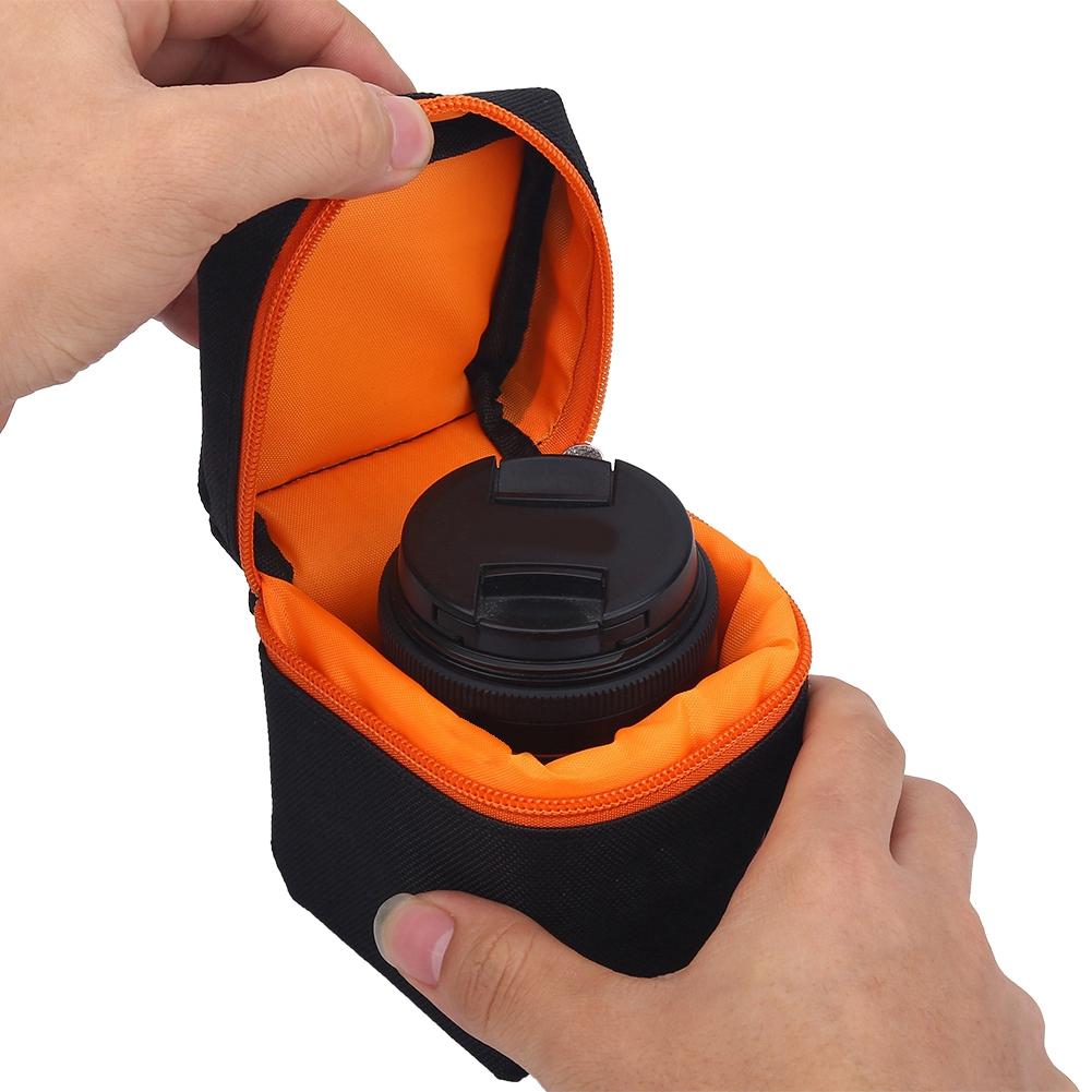 Padded Thick Camera Lens Bag Shockproof Protective Pouch Case for DSLR Camera Lens