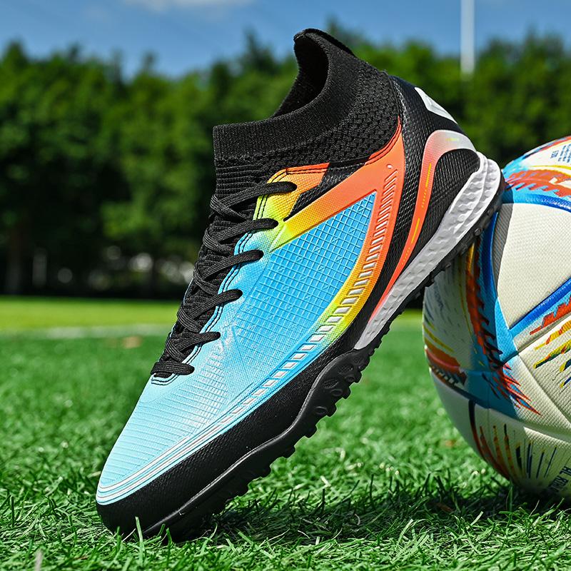 Fashion Mens Soccer Shoes TF/FG High Ankle Football Boots Kids Women Outdoor Sports Shoes Multicolor Training Match Athletic Sneakers