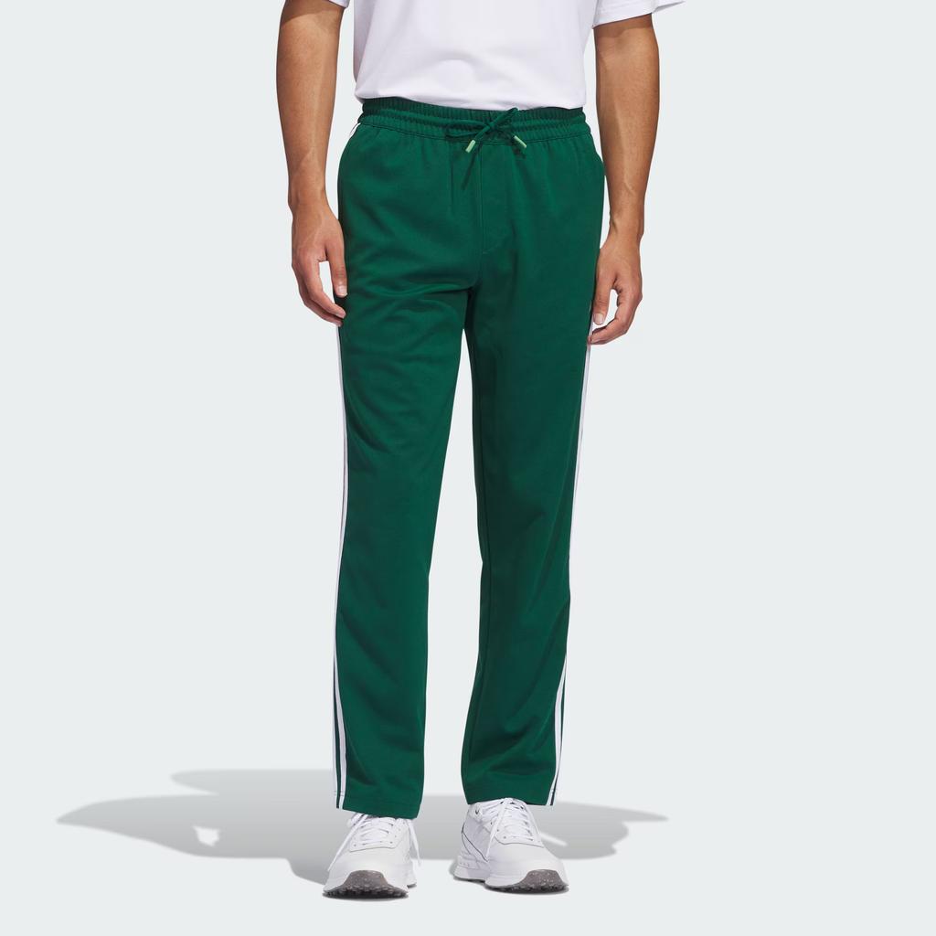 adidas Спортивные штаны Ultimate 365 в полоску, удобные, со шнурком и средней посадкой, трикотажные, мужские, цвет лесной зеленый IW1417