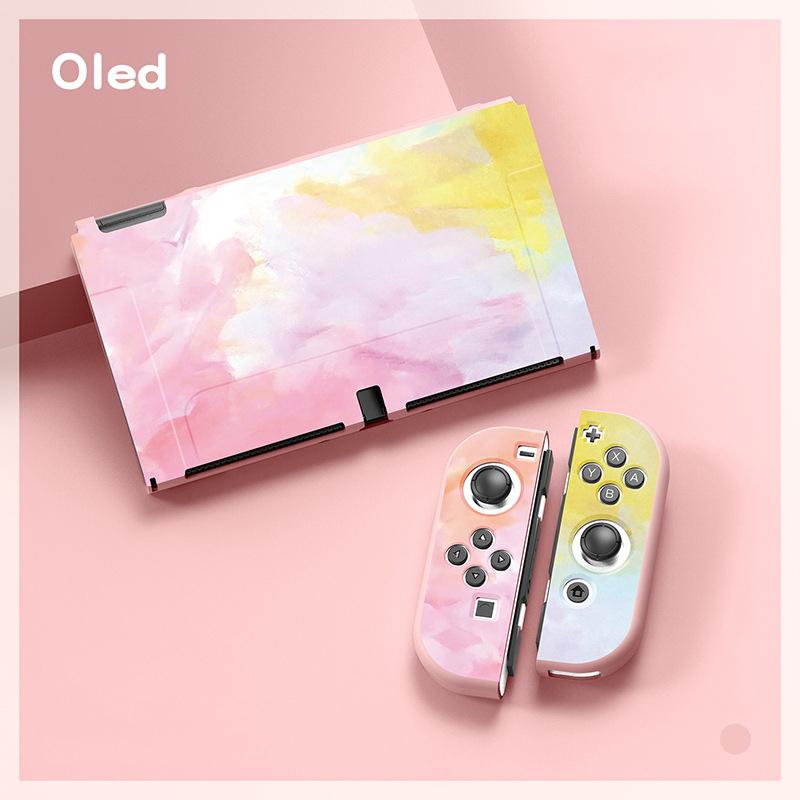 VAORLO For Nintendo Switch OLED Accessories Protective Shell NS Game Host Console TPU All-inclusive Soft Cover Protection Case Pouch