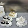 Ugly Cute Big Head Casual Canvas Little White Shoes Women's 2025 Spring and Summer New Thick-soled Heightening Soft-soled Casual Sports Shoes