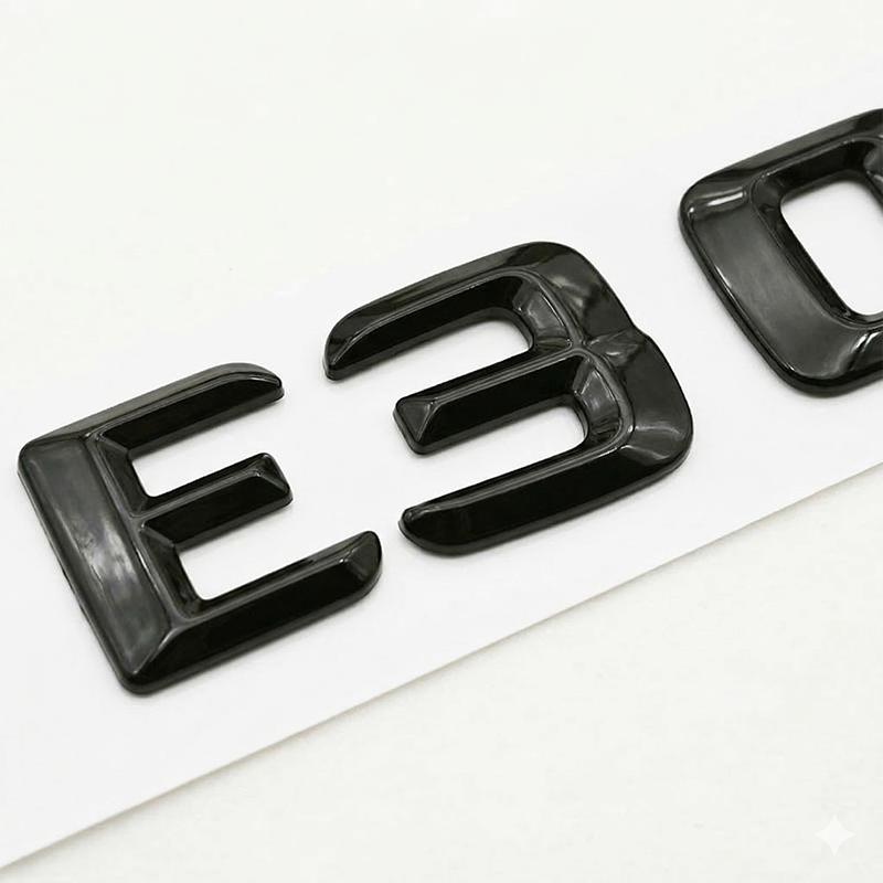 Glossy Black E200 E220 E300 E320 Rear Trunk Letters Badge Emblem for W212 W213 E Class Car Styling Replacement Accessories