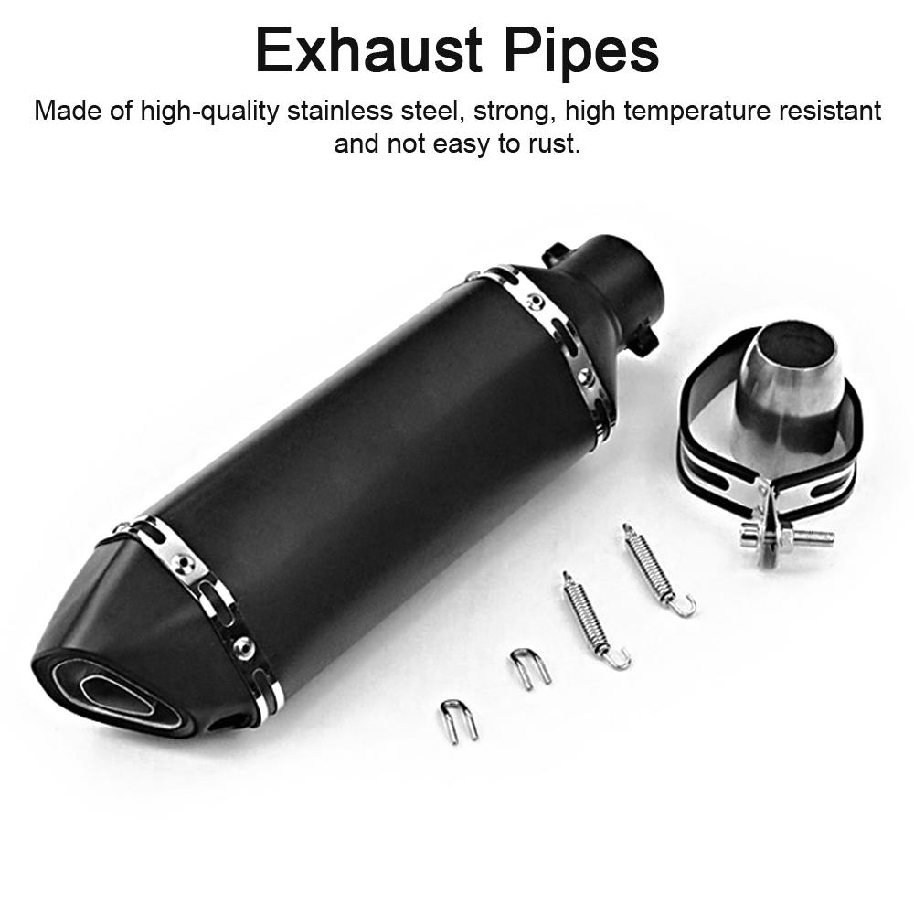 38-51mm Universal Exhaust Muffler Pipes Slip On Silencer Stainless Steel Tail Tube High Temperature