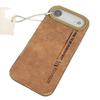 Simple trendy brand label suitable for Apple 16/17Promax mobile phone case IP15 autumn and winter 14pro large hole flip fur