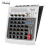 Muslady MIX-400 Professional 6-Channel Audio Mixer Mixing Console 3-Band EQ with Reverb Delay