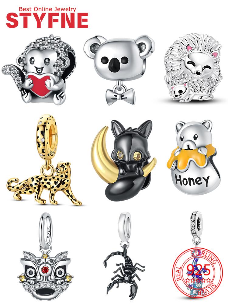 Животные Бусины Подвеска Подходит Браслет Ожерелье Шармы Медь Originales Аксессуары Бусины Изготовление Ювелирных Изделий Изысканные Ювелирные Изделия Подарок