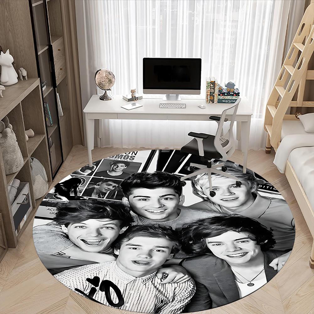 1 шт. Музыкальная группа One Direction Круглый ковер для офиса, под офисные стулья, спальни, гостиной, домашний декор a1016277